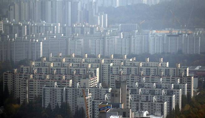 서울 강남구 일대 아파트 밀집지역의 모습. [연합뉴스]
