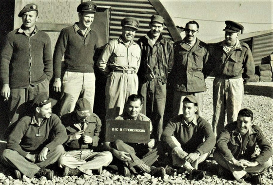 Sergeant J.J.E. Louw, second from left in second row in Korea in 1953. [SOUTH AFRICAN KOREAN WAR VETERANS ASSOCIATION]