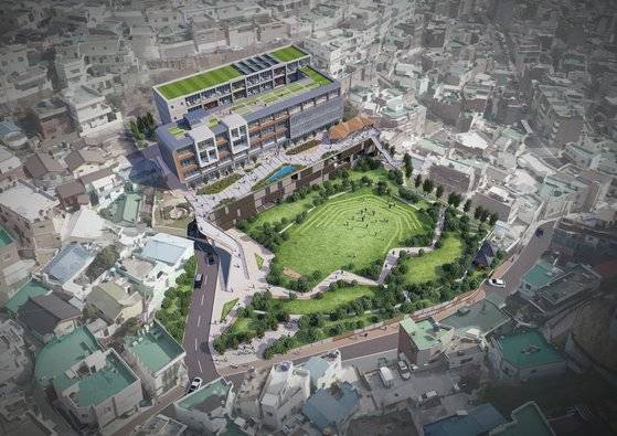 폐교된 좌천초등교에 갖춰질 어울림파크 조감도.[부산 동구]