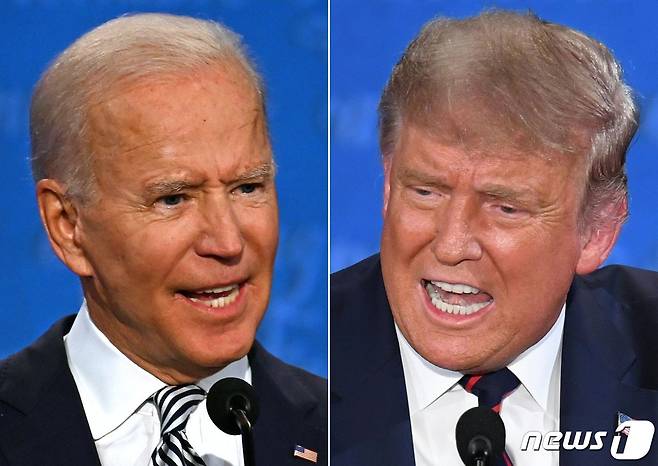 도널드 트럼프 미국 대통령(사진 오른쪽)과 조 바이든 민주당 대선 후보. © AFP=뉴스1