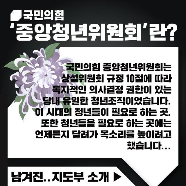국민의힘 중앙청년위원회 페이스북 갈무리