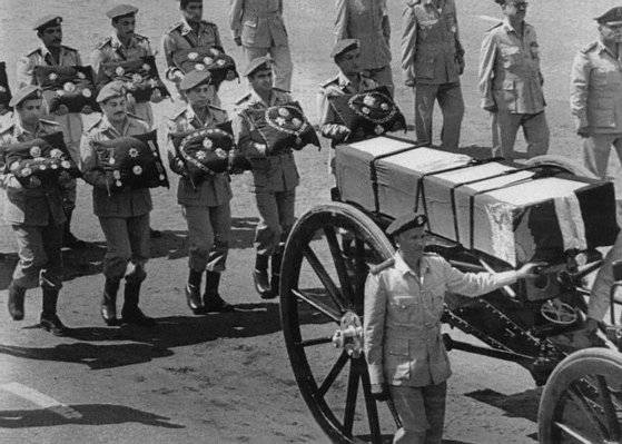 1981년 10월 10일에 열린 안와르 사다트 전 이집트 대통령의 장례식. 사진=위키피디아