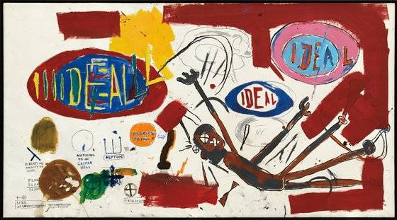 1987년 작 ‘Victor 25448’. 앤디 워홀이 사망한 후 절망에 빠져 그린 작품이다. ©Estate of Jean-Michel Basquiat. Licensed by Artestar, NewYork. [사진 롯데뮤지엄]