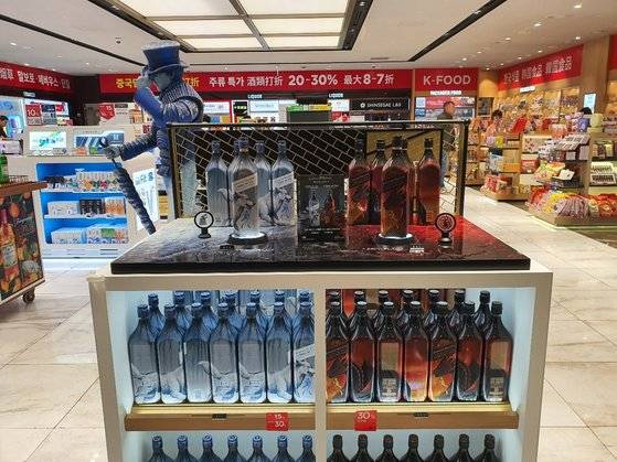 공항 면세점 위스키 코너. [사진 김대영]