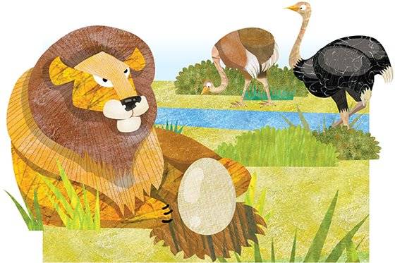 사자도 못 건드는 타조알 삽화