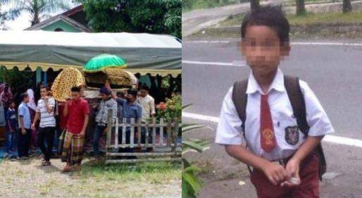 범인 삼술의 장례모습과 삼술의 흉기에 희생당한 소년 [트리뷴뉴스·재판매 및 DB 금지]