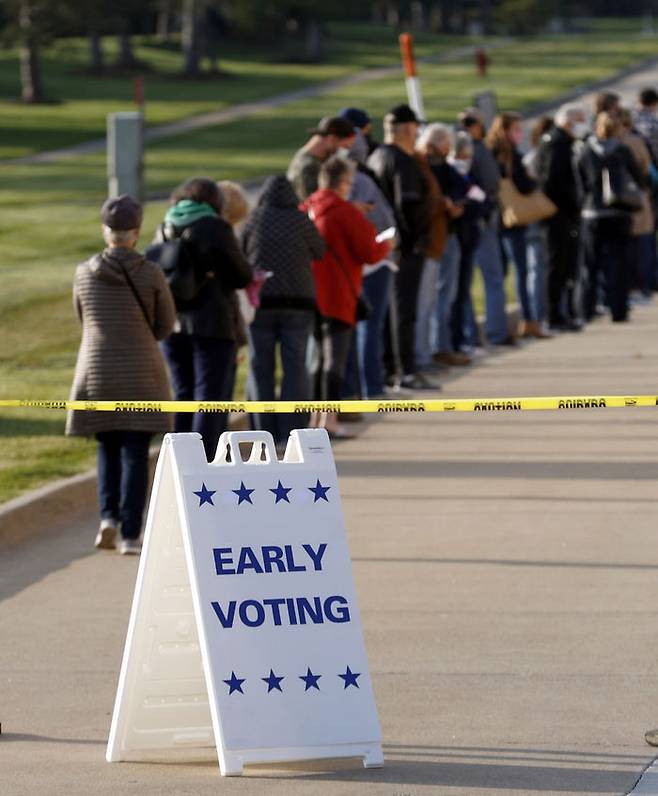 미국 대선 사전투표 행렬
