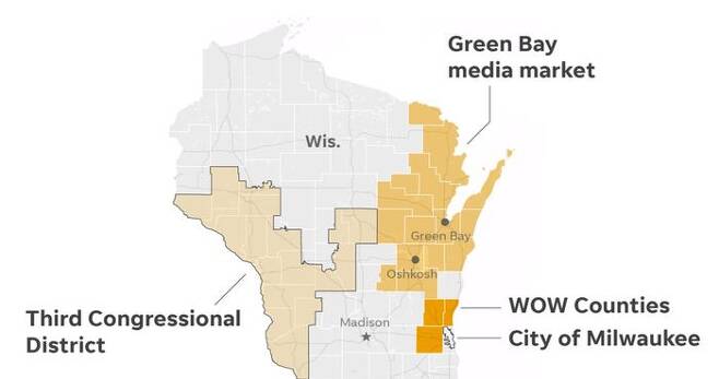 위스콘신주: 선거인단 10명, 인구 580만 명