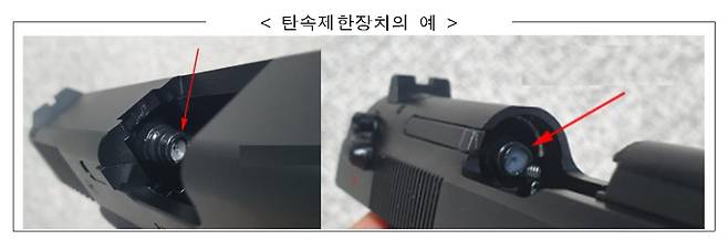 비비탄총 탄속제한장치의 예 [국가기술표준원 제공. 재판매 및 DB 금지]