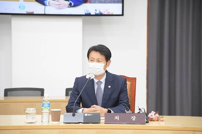 김강립 신임 식품의약품안전처 처장이 2일 열린 취임식에서 발언을 하고 있다./사진=식품의약품안전처