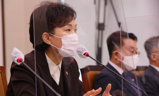 김현미(사진) 국토부 장관이 3일 열린 국토교통위원회 전체회의에서 답변하고 있다. 



연합뉴스