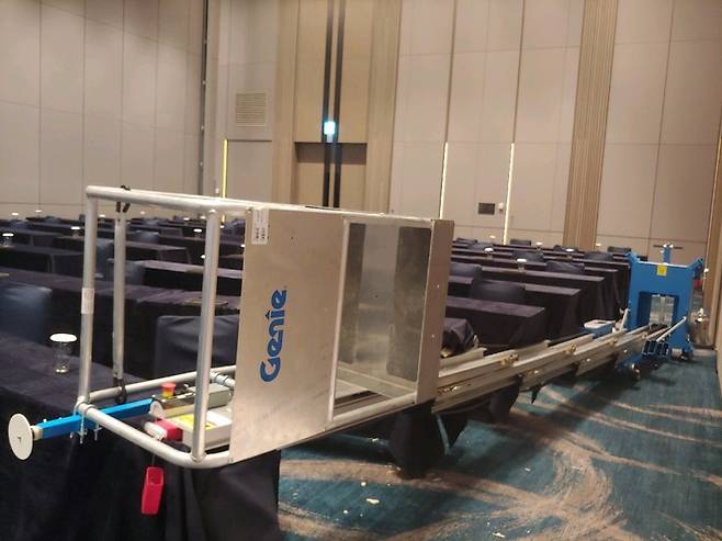 10월 30일 추락사고가 발생했던 시그니엘 부산호텔 당시 현장 모습. ⓒ 부산경찰청