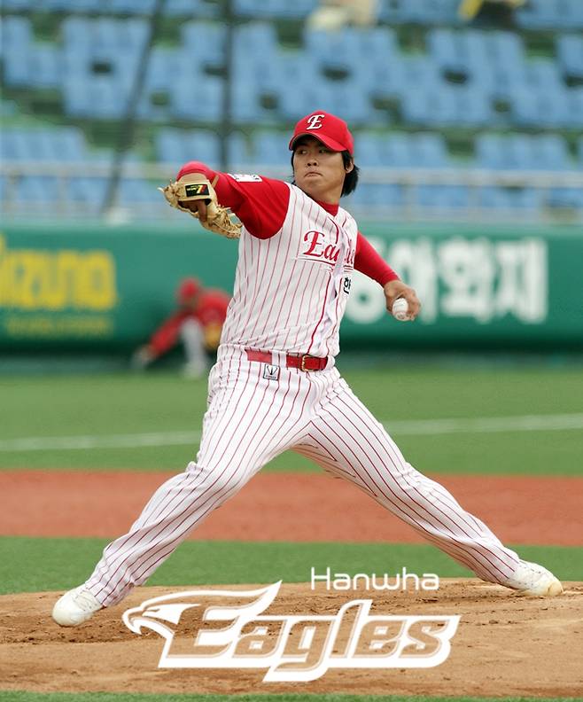 ▲ 2006년 한화 류현진의 신인 시절 투구 모습 ⓒ한화 이글스