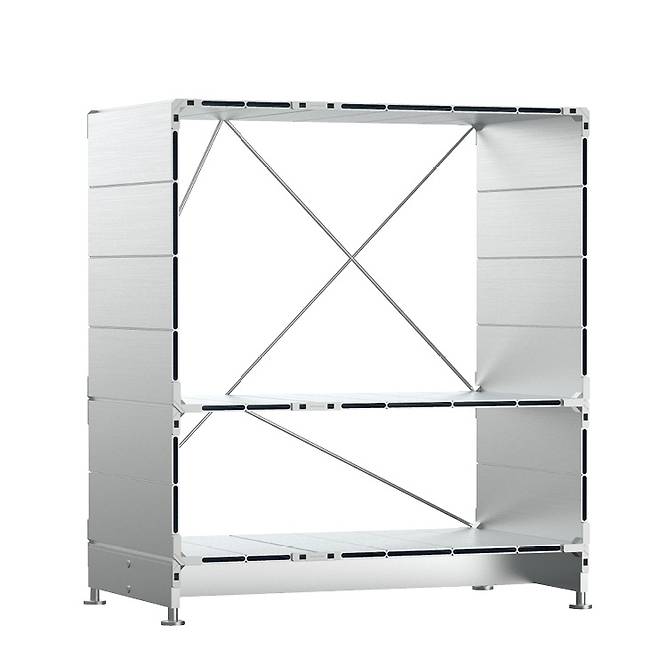 수납공간이 2단으로 분리된 사이드 테이블 겸 침대 협탁 66만6천원.