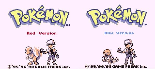 '포켓몬스터 레드'와 '포켓몬스터 블루'.