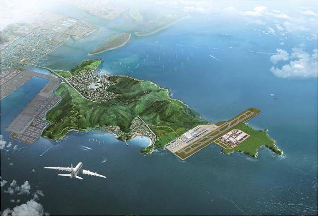부산시가 가덕도에 추진하려는 신공항 조감도. 부산시 제공