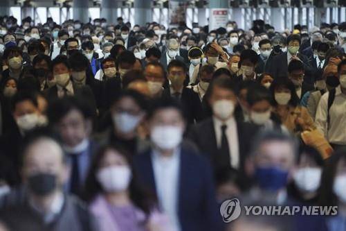 도쿄의 통근 인파 [AFP=연합뉴스 자료사진]