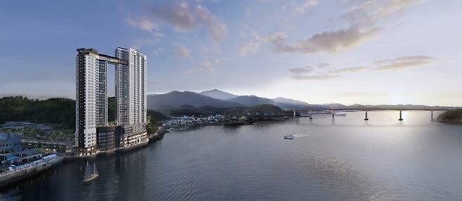 '쌍용 더 플래티넘 완도' 투시도 [쌍용건설 제공, 재판매 및 DB 금지]