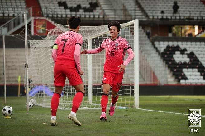 한국 축구 대표팀이 평가전에서 카타르를 2-1로 제압했다. (대한축구협회 제공) © 뉴스1