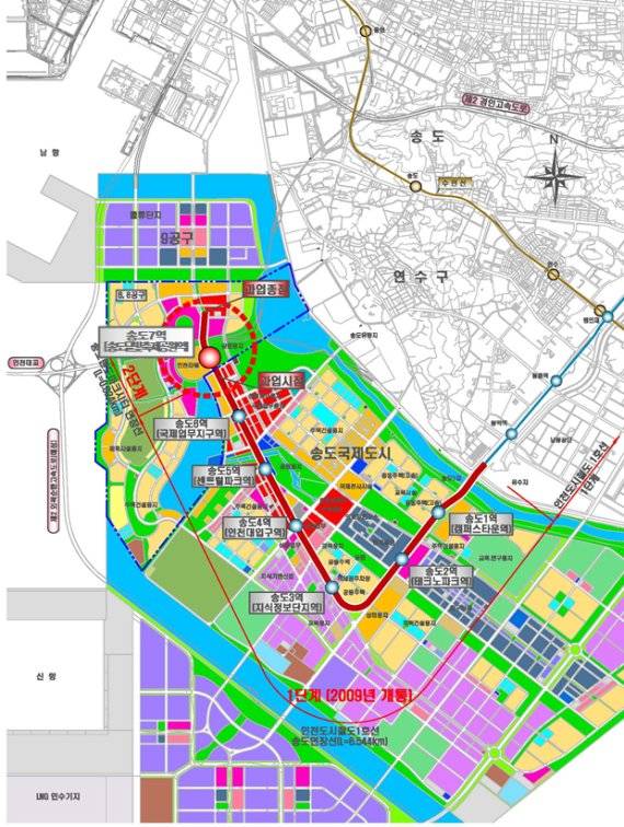 인천도시철도 1호선 송도달빛축제공원역 위치도. 인천시 제공.
