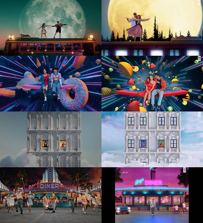 ▲ B1A4 '영화처럼' 뮤직비디오(왼쪽)와 B1A4를 표절한 인도 가수의 '숀나 숀나' 뮤직비디오. 출처| 각 뮤직비디오 캡처