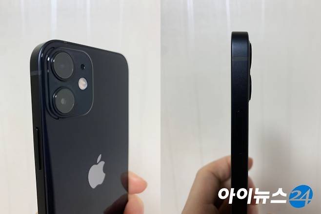 아이폰4·5와 비슷한 각진 모서리의 이른바 '깻잎 통조림' 디자인을 채택했다는 점도 '애플 마니아'들을 자극하는 요소다. [사진=서민지 기자]