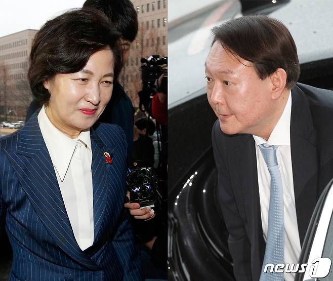 지난 1월 3일 추미애 법무부 장관 취임이후 윤석열 검찰총장간 파열음이 쉬지않고 이어졌다. 수사지휘권 발동-'총장은 장관 부하 아니다' 발언-검찰총장 직무배제 등 헌정사상 처음있는 일이 2020년 한해동안 벌어졌다. © News1