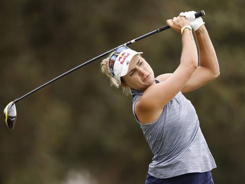 2020년 미국여자프로골프(LPGA) 투어 CME그룹 투어챔피언십 골프대회에 출전한 렉시 톰슨. 사진제공=Getty Images