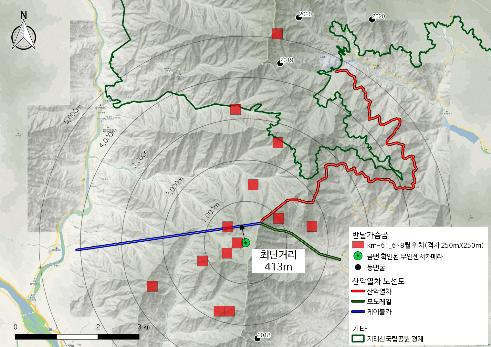 지리산 산악열차 예정노선과 KM-61 행동반경 [반달곰 친구들 제공. 재판매 및 DB 금지]