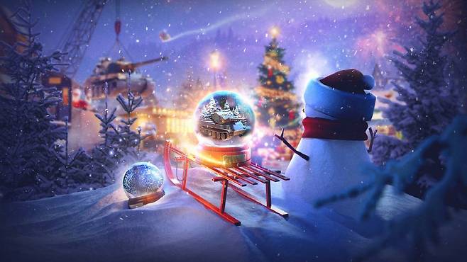 월드 오브 탱크 블리츠 크리스마스 열차 이벤트 아트웍