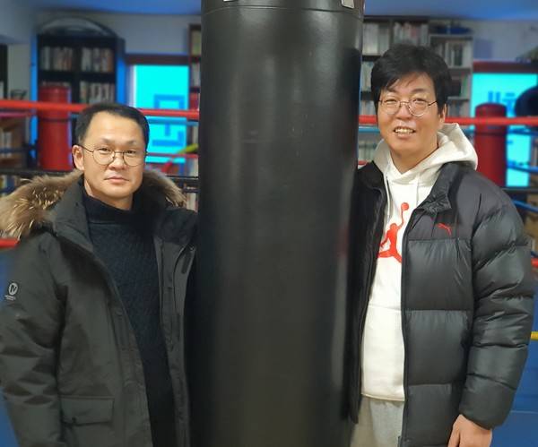 한국체대 3년 선후배 조동범과 김민기(우측)