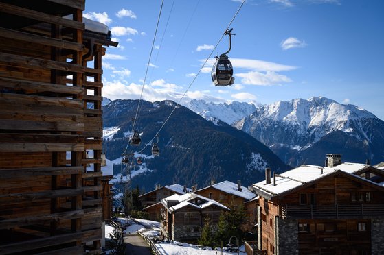 영국인들이 즐겨 찾는 스위스 바르비에의 스키 휴양지.[AFP=연합뉴스]