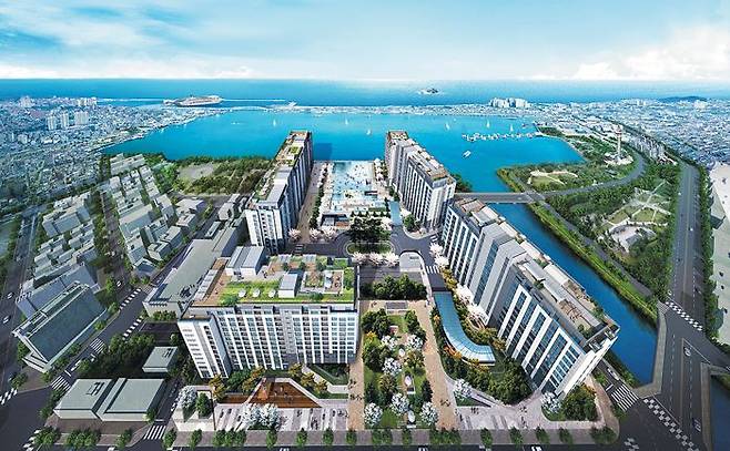 강원도 속초에서 분양하는 생활숙박시설 ‘속초스테이’의 예상 모습. 서울~양양고속도로 등으로 서울을 쉽게 오갈 수 있고, 단지 안에 천연 온천을 활용한 사우나 등 다양한 부대 시설이 들어설 예정이다. /속초스테이 제공