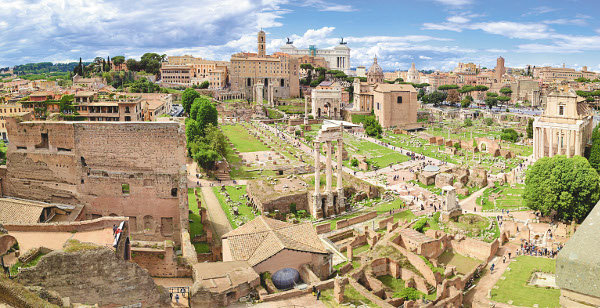 이탈리아 로마의 포로 로마노 전경. 로마제국 시대 정치 경제 종교의 중심이었다. 게티이미지