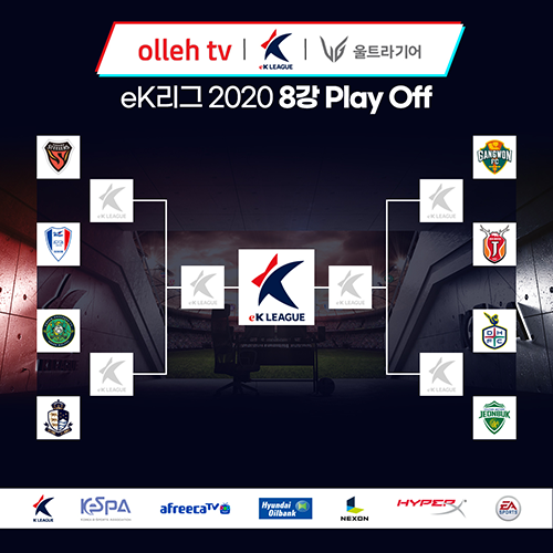한국프로축구연맹과 한국e스포츠협회가 공동으로 주최하고 아프리카TV가 주관하는 "올레티비와 울트라기어가 함께하는 eK리그 2020"의 8강전이 오는 2일부터 열린다. 사진=한국프로축구연맹 제공