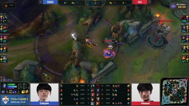 2일 열린 2020 LoL KeSPA컵 결승전 갈무리