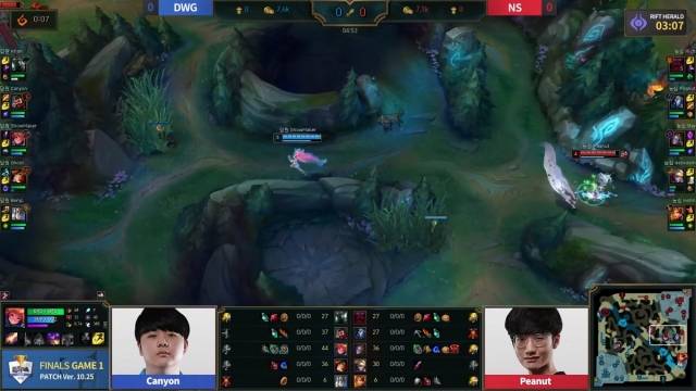 2일 열린 2020 LoL KeSPA컵 결승전 갈무리