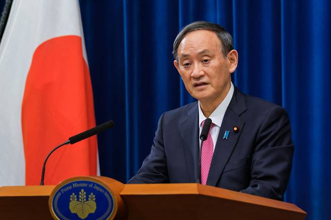 스가 요시히데 일본 총리. (사진=AFPBBNews)