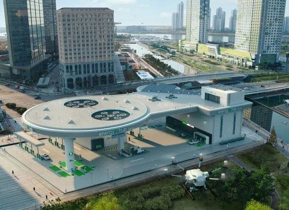 미래형 주유소의 영상 캡처(GS칼텍스 제공). 뉴스1