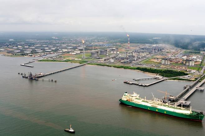 대우건설이 지난해 5월 계약을 체결한 나이지리아 보니섬 액화천연가스(LNG) 플랜트시설 전경. [대우건설 제공]