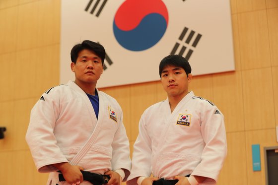 남자 유도 간판 조구함(왼쪽)과 안창림은 도쿄올림픽 금메달에 도전한다. [사진 대한체육회]