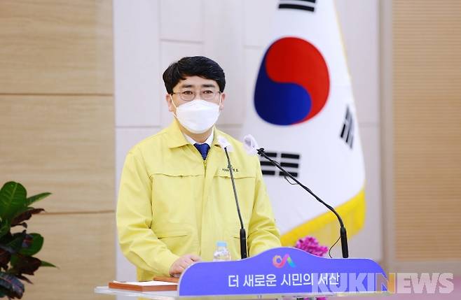 맹정호 서산시장이 7일 신년 언론인과의 간담회에서 민선7기 주요 성과와 20221년 시정 추진방향을 밝혔다.