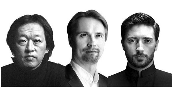 왼쪽부터 정명훈, 피에타리 인키넨, 안토니오 멘데스.