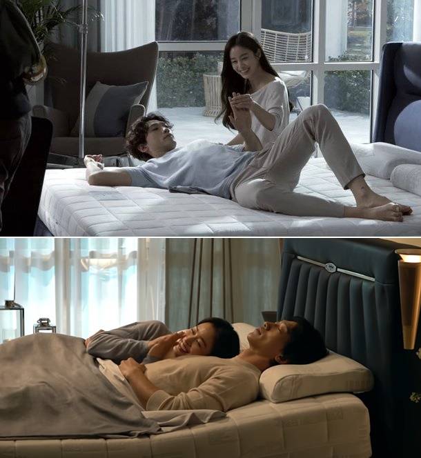 배우 김태희, 가수 비 부부의 광고 촬영 현장./사진='바디프랜드컴퍼니' 유튜브 채널 영상 캡처