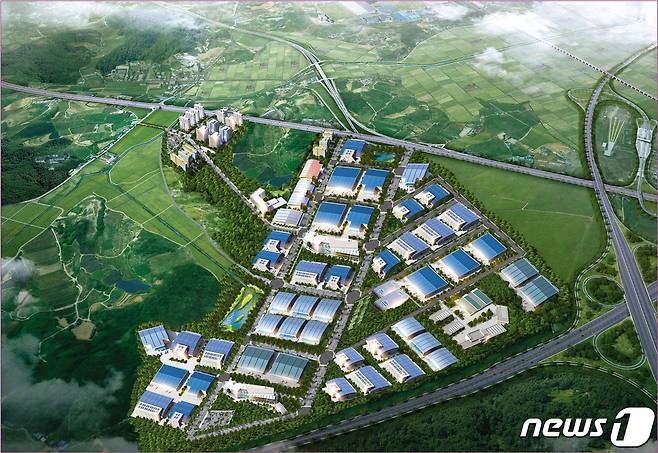 예산 제2일반산업단지는 올 상반기 착공해 내년 완공될 예정으로 총 3200여명의 고용 효과와 1조4000억원의 생산유발 효과가 기대된다.(예산군 제공)© 뉴스1