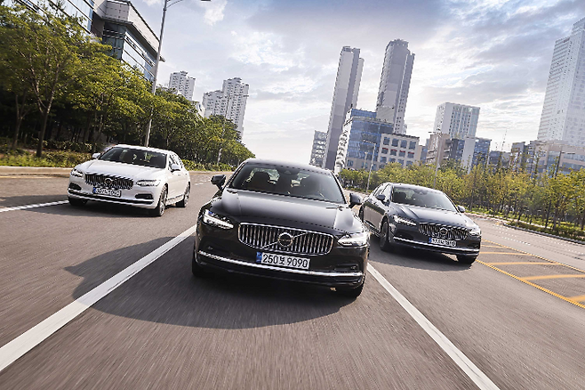 볼보의 세단 라인업. 볼보코리아 제공