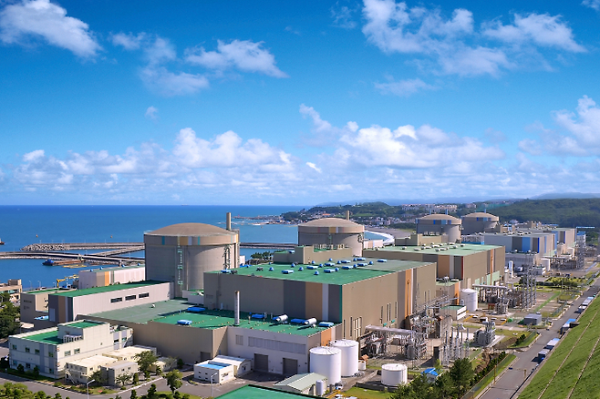 월성본부 전경. 좌측부터 월성1~4호기. 한수원 제공