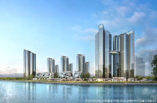 송도자이 크리스탈오션 투시도.(제공=GS건설)© 뉴스1