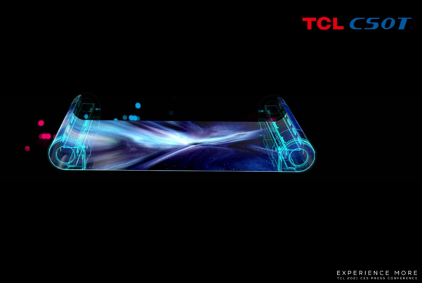 중국 TCL이 공개한 17인치 롤러블 디스플레이. /CES 홈페이지