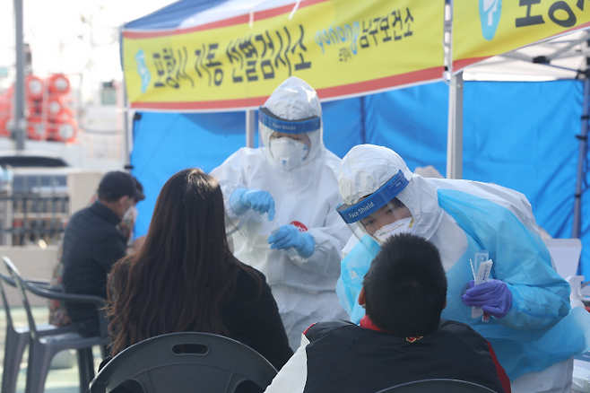 코로나19 선별검사소 모습. 포항시 제공